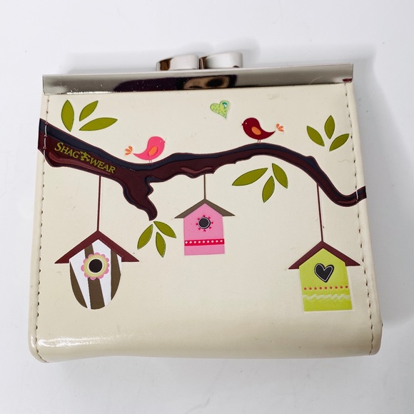 shagwear Handbags - Shagwear Birdhouse Kiss Lock Coin Purse Wallet